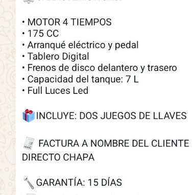 Moto Automática 175 cc XMOX TANK 2026 - 4/4