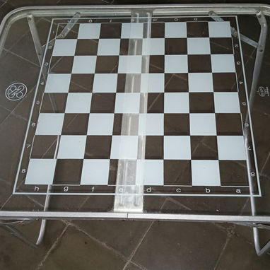 Venta de mesa de tablero de ajedrez o damas en aluminio - Img 123169296