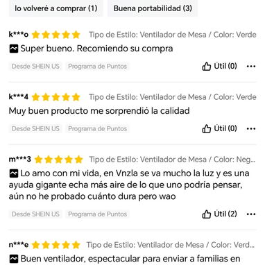 Ventilador recargable 20000mAh - 4/4