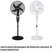 ventilador recargable Milexus 16 pulgadas. la isla - Img 56710928