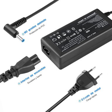 Cargador adaptador de CA de 45 W, 19,5 V, 2,31 A, con conector de punta azul  para Envy, Pavilion, ProBook, EliteBook, - 4/7