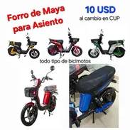 Forro para asientos de bicimotos (sirven a las nuevas Evolution), AX100, Jawa, GN, etc. - Img 51542305