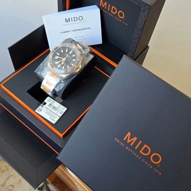 🇨🇭 ¡ estreno ! 🇨🇭 mido ocean star gmt automático swiss made plateado con detalles dorado - Img 122138554