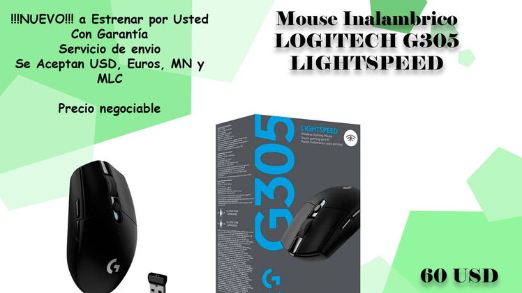 Mouse Inalambrico LOGITECH G305 LIGHTSPEED En Babeeros La Habana Cuba