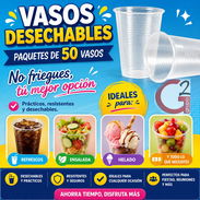 **Paquetes de Vasos DESECHABLES** - Img 56889607
