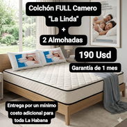 Colchón FULL Camero"La Linda"+2 Almohadas, Garantía de 1 mes, Entrega por un mínimo costo adicional para toda La Habana - Img 54657190