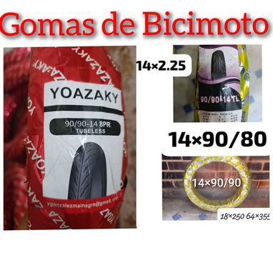 💥Goma de bicimoto,18×25064×355,14×90/80,14×90/90,14×2.50,18×2.50,18×2.75,16×2.50,10×3.50 - Img 122084095