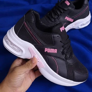 Tenis Puma # 37 Rosados y en Negros - 2/2