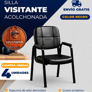 🪑SILLA VISITANTE ACOLCHONADA COLOR NEGRO. ENTREGA GRATIS CON FACTURA. TL 54833699 - Img 56427709