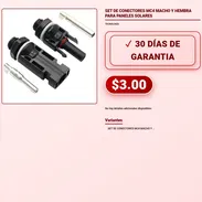 SET DE CONECTORES MC4 MACHO Y HEMBRA PARA PANELES SOLARES . - Img 57882338