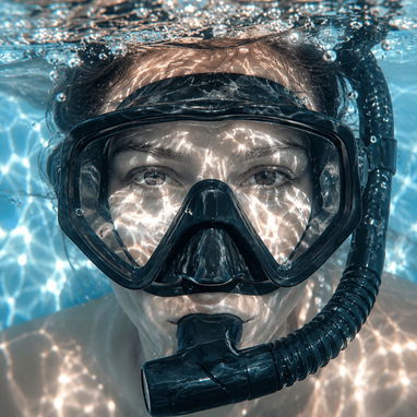 Máscara de buceo con Snorkel / cámara de acción - Img 122403459