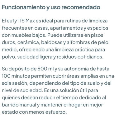 eufy Aspiradora Robot 11S MAX , Superdelgada, Fuerte Succión, Silenciosa 🌐 - 5/6