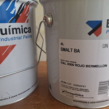 🌈PINTURA Esmalte Sintético   EUROQUÍMICA 4LTS  ⭐ROJO BERMELLON ⭐NEGRO - Img 115374200