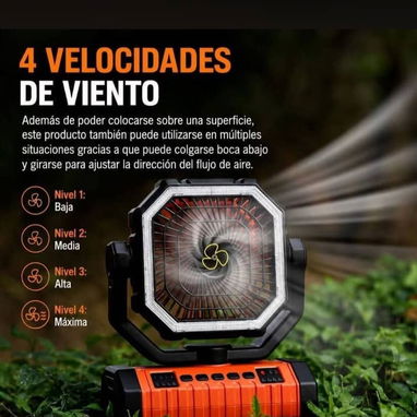 Ventilador Recargable X11. Portátil, Puerto C USB. 60 Horas - Img 125239290