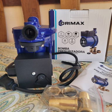 Presurizador Grimax ⚙️ Enrollado de cobre 💦 Caudal: 35 L /min ⚡ Potencia motor: 145W 🔸 Entrada y salida: 3/4" - Img 121428493