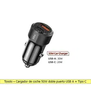Toocki – Cargador de coche 50W doble puerto USB A + Tipo C - Img 55759612