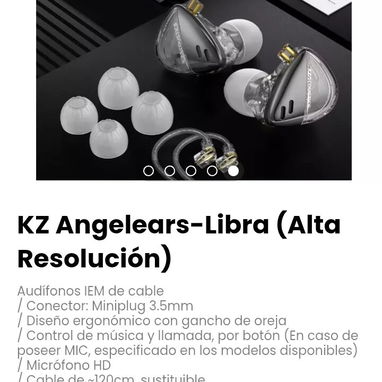 KZ Angelears-Libra (Alta Resolución) Audífonos IEM de cable - Img 122430723