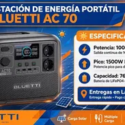 Bluetti AC70 , 1000W, 1500W MAX, 768Wh de capacidad - Img 56917165