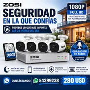 Kit de 4 cámaras (Graban Audio) 8 Canales 500 gb Disco duro - Img 57545297