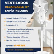 Ventilador recargable 16" EKO Batería litio - Img 55762899