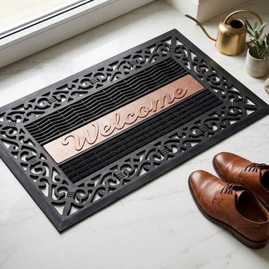 💁‍♀️Alfombras Welcome engomadas  ✅Medidas: 75 cm x 45 cm  💵$8 usd - 3/7