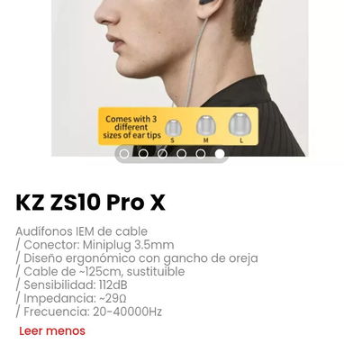 KZ ZS10 Pro X Audífonos IEM de cable - Img 124626601