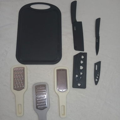 Set de cocina multifuncional/ tabla de cortar/ cuchillos/ ralladores/ cuchillo con fundas - Img 120108564