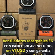Ventiladores f6 recargables con panel solar incluido - Img 55288269