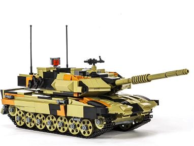 Juego de bloques de construcción de tanque militar Leopard 2A6, 1063 piezas de ladrillos, modelo de construcción del ejé - Img main-image-45845575