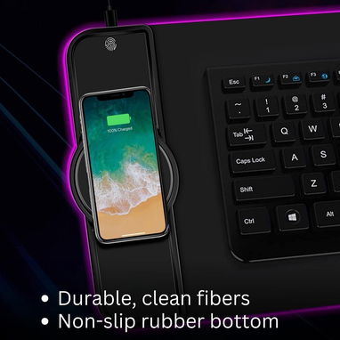 Mousepad de Mouse RGB con carga inalámbrica de 15W 🌐 19.99 USD - 4/10