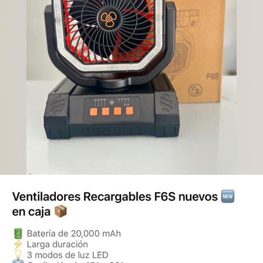 VENTILADORES RECARGABLES POTENTES 20,000 mAh NUEVOS EN CAJA 💨🔦 - 2/2