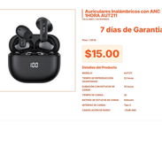 1HORA AUT211: Audífonos TWS con Puerto de Carga Moderno por $15.00 VPT#-0028 - Img 55655869