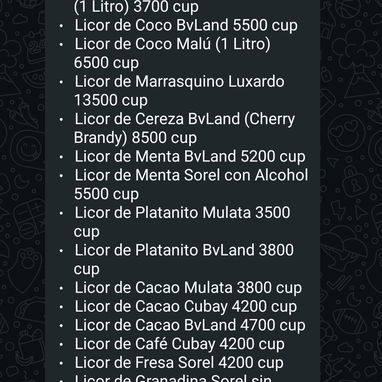 Licores, cremas, rones, whisky y más para Bares, restaurante y cafeterias. WhatsApp 56226068 - Img 123136384
