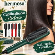 Cepillo Alisador eléctrico de color verde y blanco 18 USD - Img 58027331