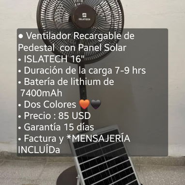 Oferta de ventiladores recargables... - Img 126626449