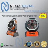 Ventilador/Lámpara Recargable F6 con Power Bank - Img 57115343