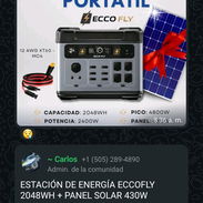 Estación de energía eccofly y 2048wh + panel solar 430w - Img 56242524