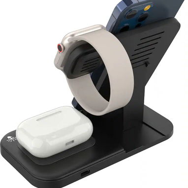 CARGADOR ENERGIZER 3 EN 1 QI 15W RGB IPHONE AIRPODS APPLE WATCH ENVÍO DISPONIBLE + GARANTÍA - 8/10