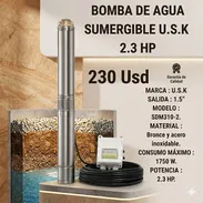 BOMBA DE AGUA SUMERGIBLE U.S.K 2.3 HP, Garantía de 1 mes, Entrega por un mínimo costo adicional para toda La Ha - Img 53679001