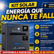 Kit solar Infinisolar 6kw inversor con 15 kw de bateria - Img 58129954