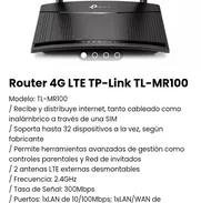 Router 4G LTE TP-LINK TL- MR100. Nuevo a estrenar - Img 48912975