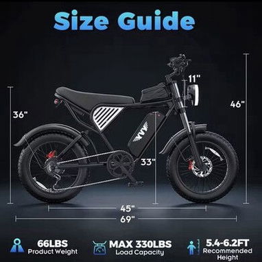 YVY C20 e-bike fat tire 20x4 2000W 48V 20Ah black LCD suspension complete - 2/7
