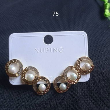 Aretes de oro laminado 14kt - 3/5