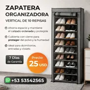 Número de Niveles: 10 Repisas / Zapatera Vertical de Tela - Img 55995129