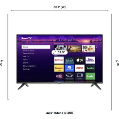 Pionner Smart Roku TV 40" Full HD 1080P LED WiFi HDMI Dolby Audio 🌐 - 6/10