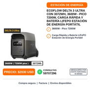 Ecoflow Delta 3 Ultra 3072Wh 3600W Estación de Energía LA GANGA CUBA - Img 58422135