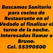 Buscamos Sanitario para Cocina de Restaurante en el Vedado - Img 50715477
