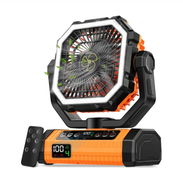 Ventilador recargable Portátil Givryes Camping Fan de 20000 mAh con control remoto y luz LED - Img 57426260