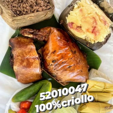 Comida criolla,puerco asado , pierna asada ,comida cubana , puerco asado - 3/10
