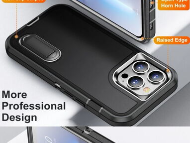 Forro negro de 3 piezas con alta protección anticaidas (militar)para iPhone y Samsung gama alta. - Img 65757966